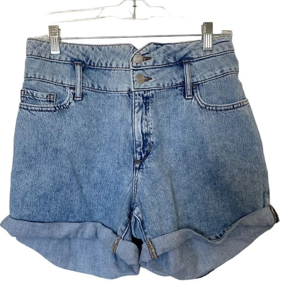 BANANA REPUBLIC Four Inch High Rise Denim Shorts Light Wash Size 8 - Picture 1 of 6